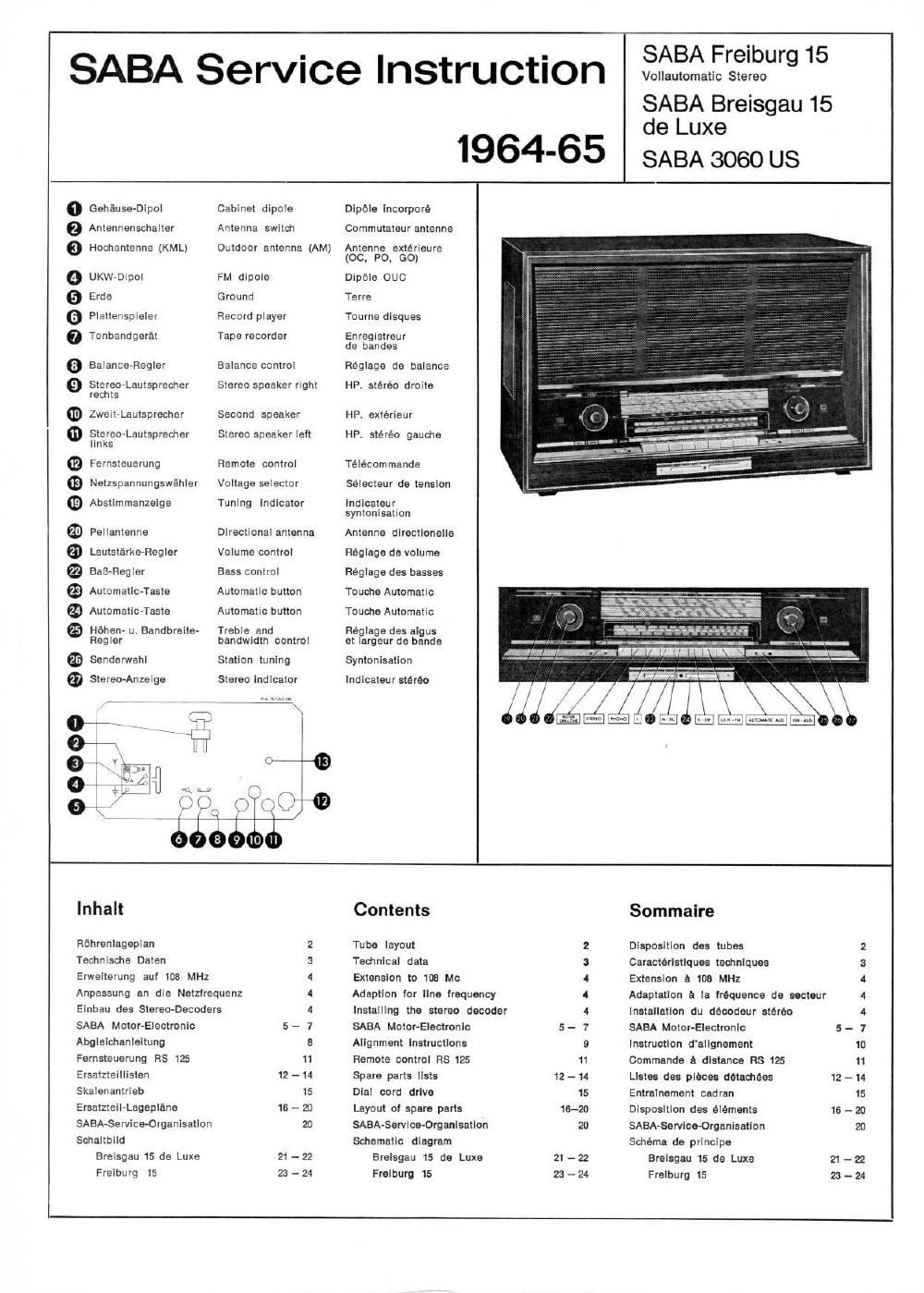 saba freiburg 15 service manual 2