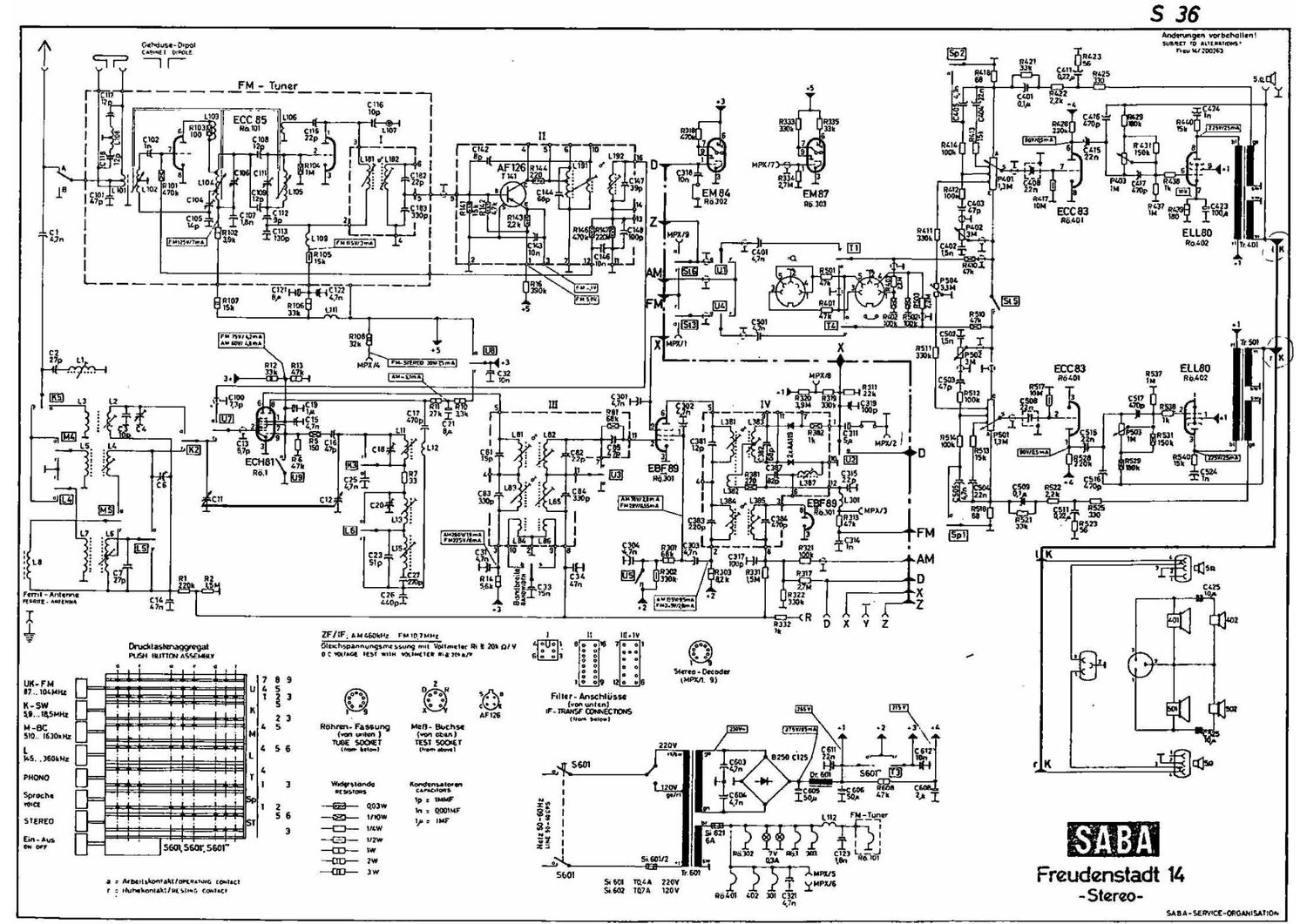 saba freudenstadt 14 schematic