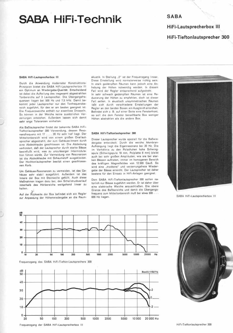 saba lautsprecherbox iii brochure