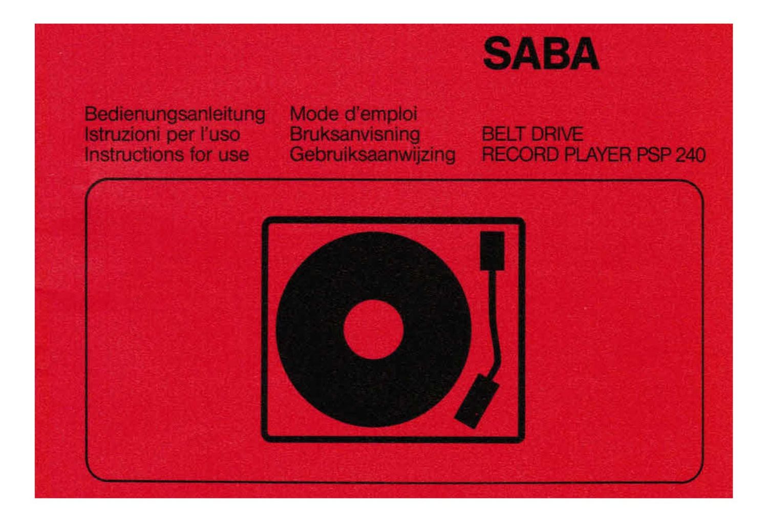 saba psp 240 owners manual