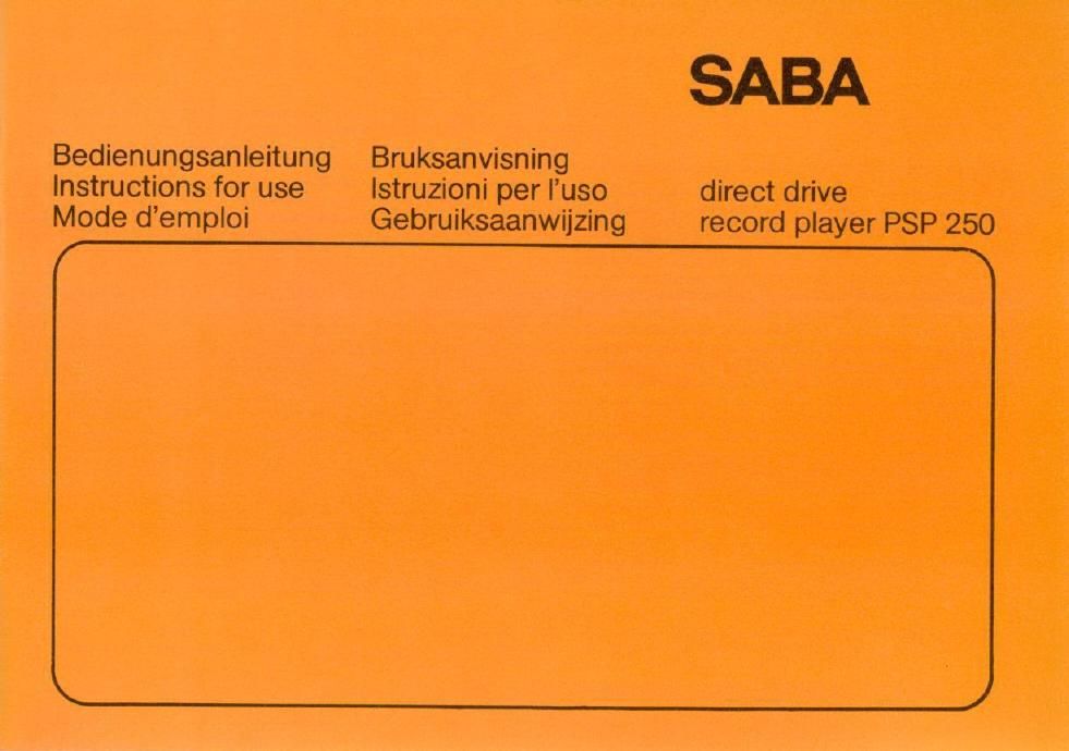 saba psp 250 owners manual 2