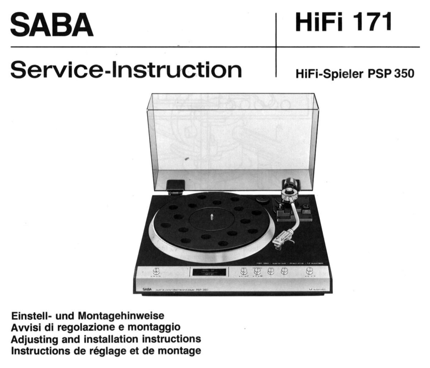 saba psp 350 service manual