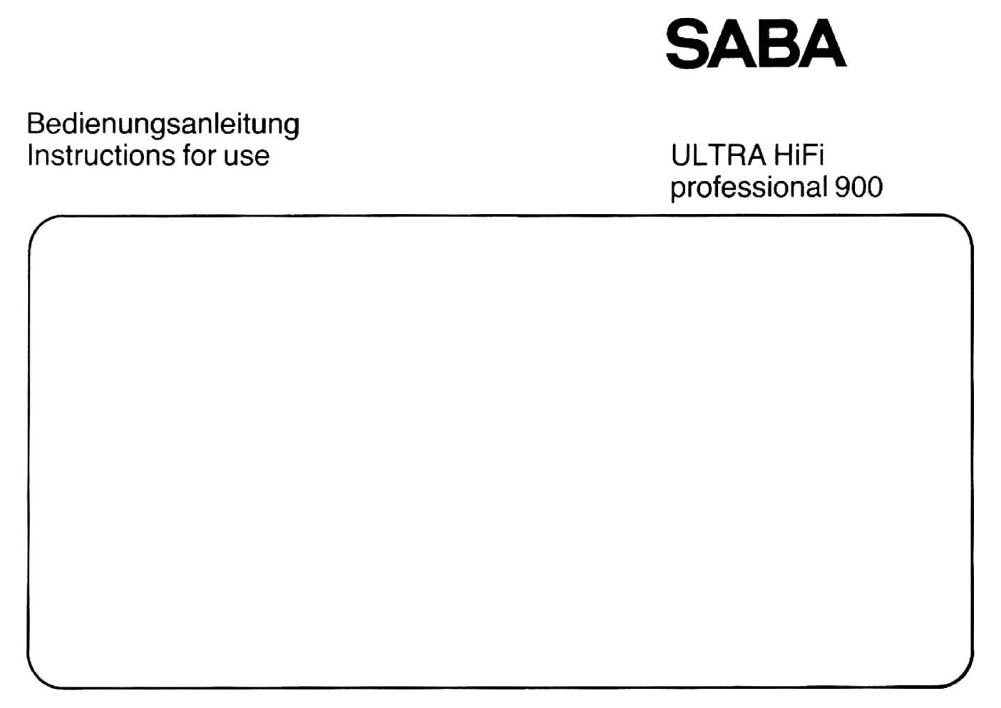 saba psp 900 owners manual