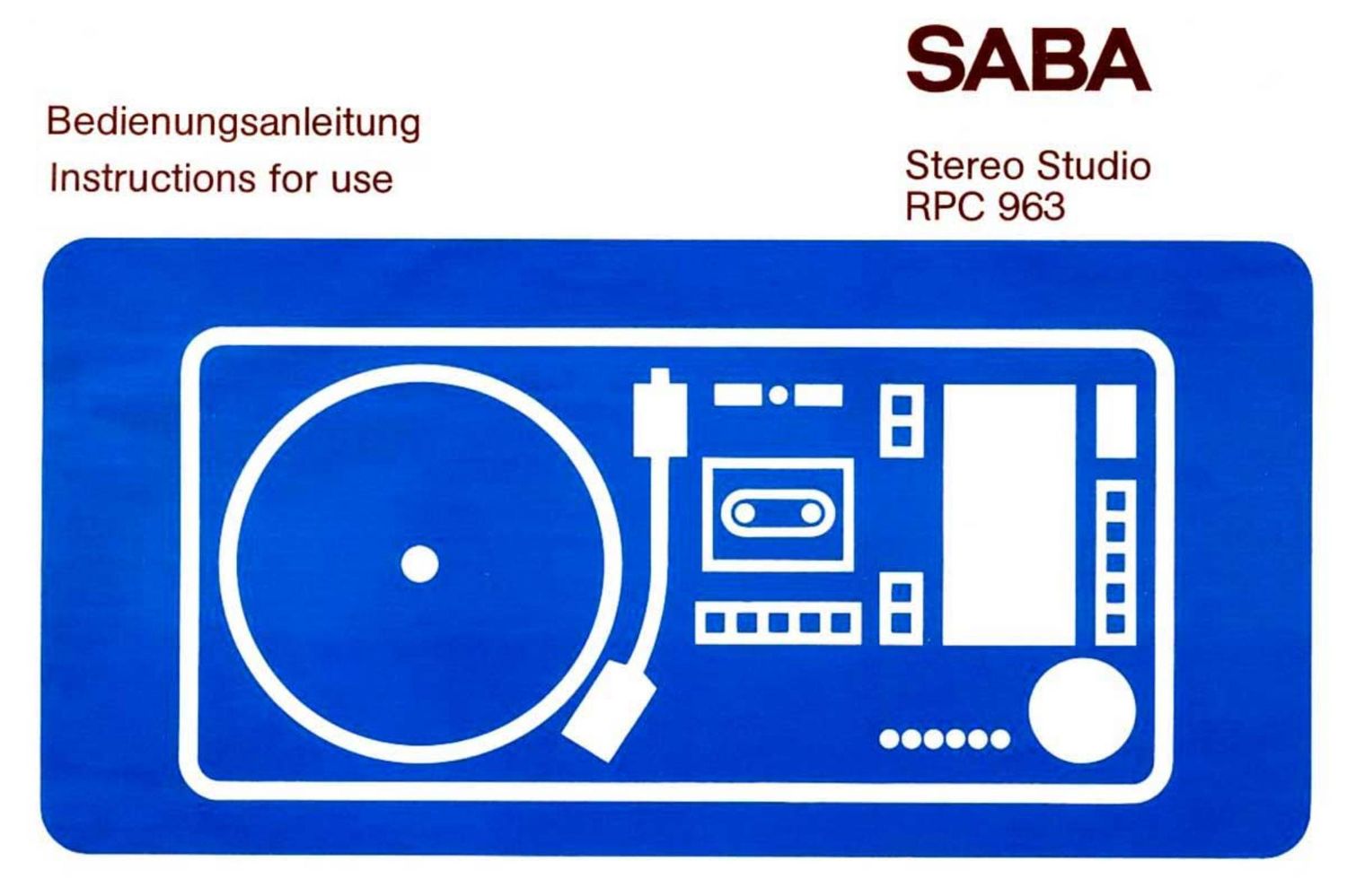 saba rpc 963 owners manual