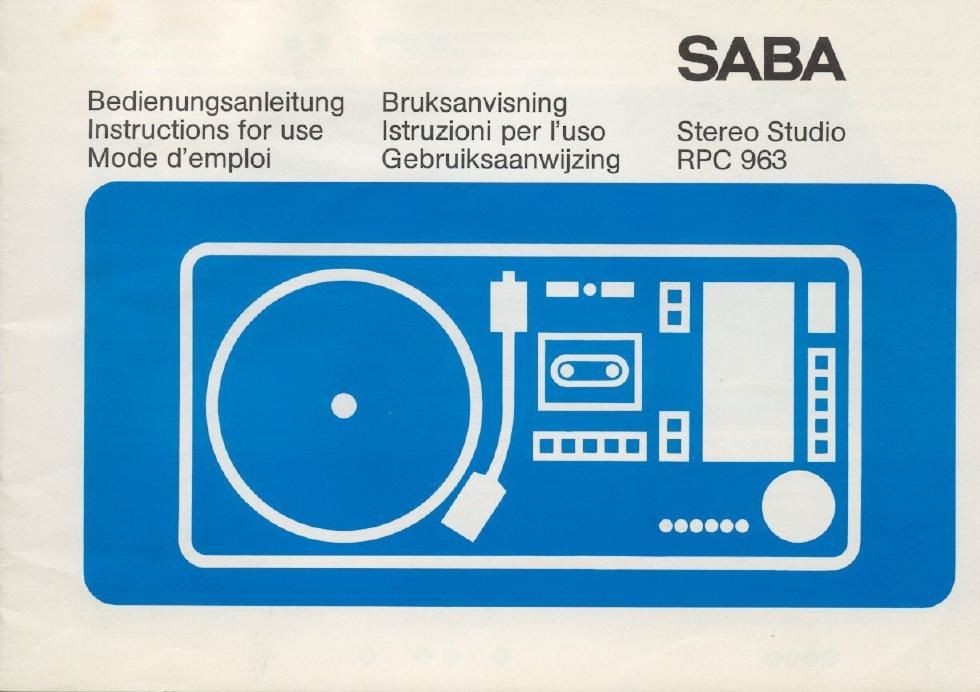 saba rpc 963 owners manual 2