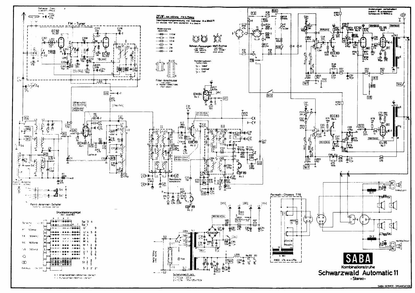 saba schwarzwald automatic 11 schematic