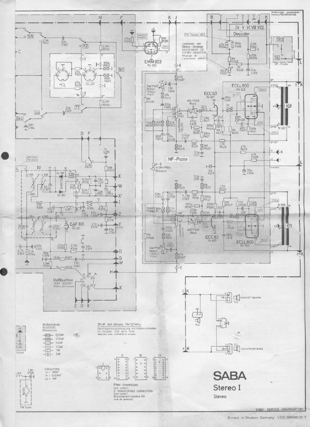 saba stereo 1 schematics