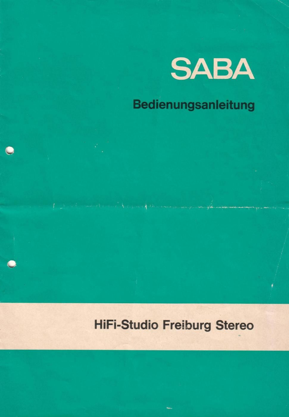 saba studio freiburg stereo bedienungsanleitung