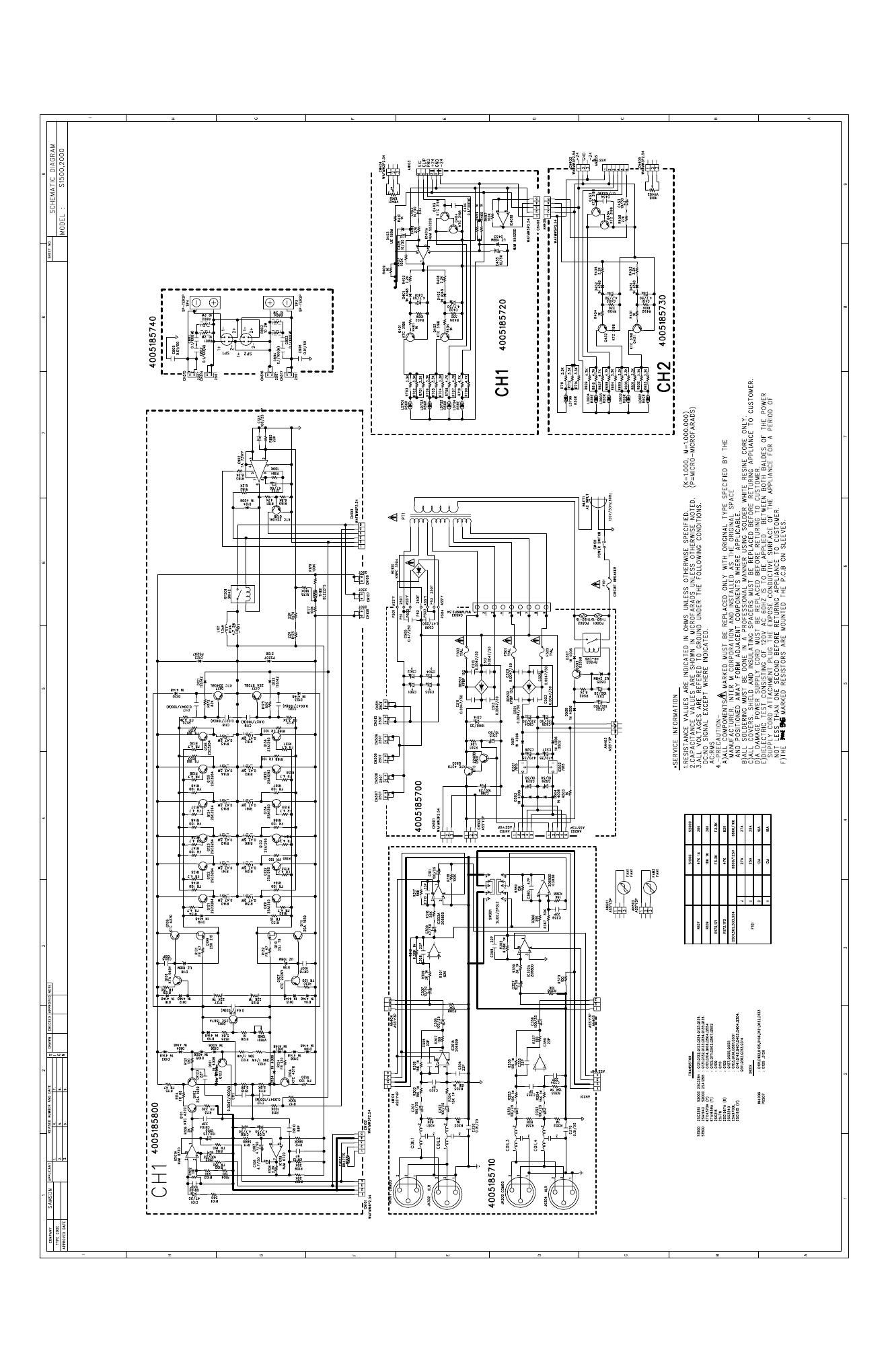 Samson S1500 S2000 schematics