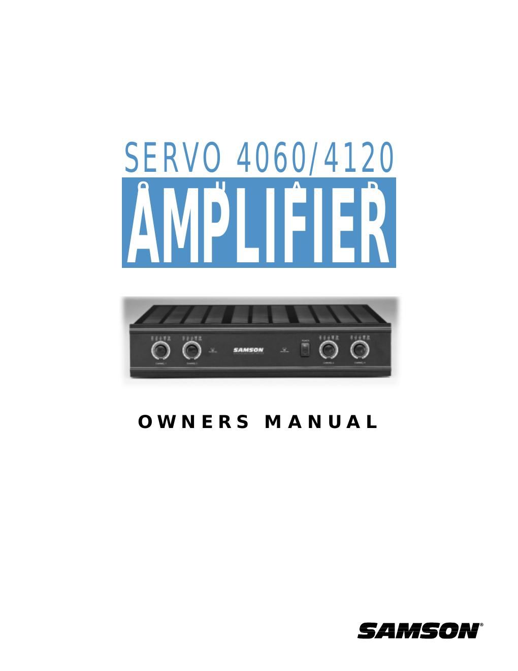 samson servo 4060 owners manual