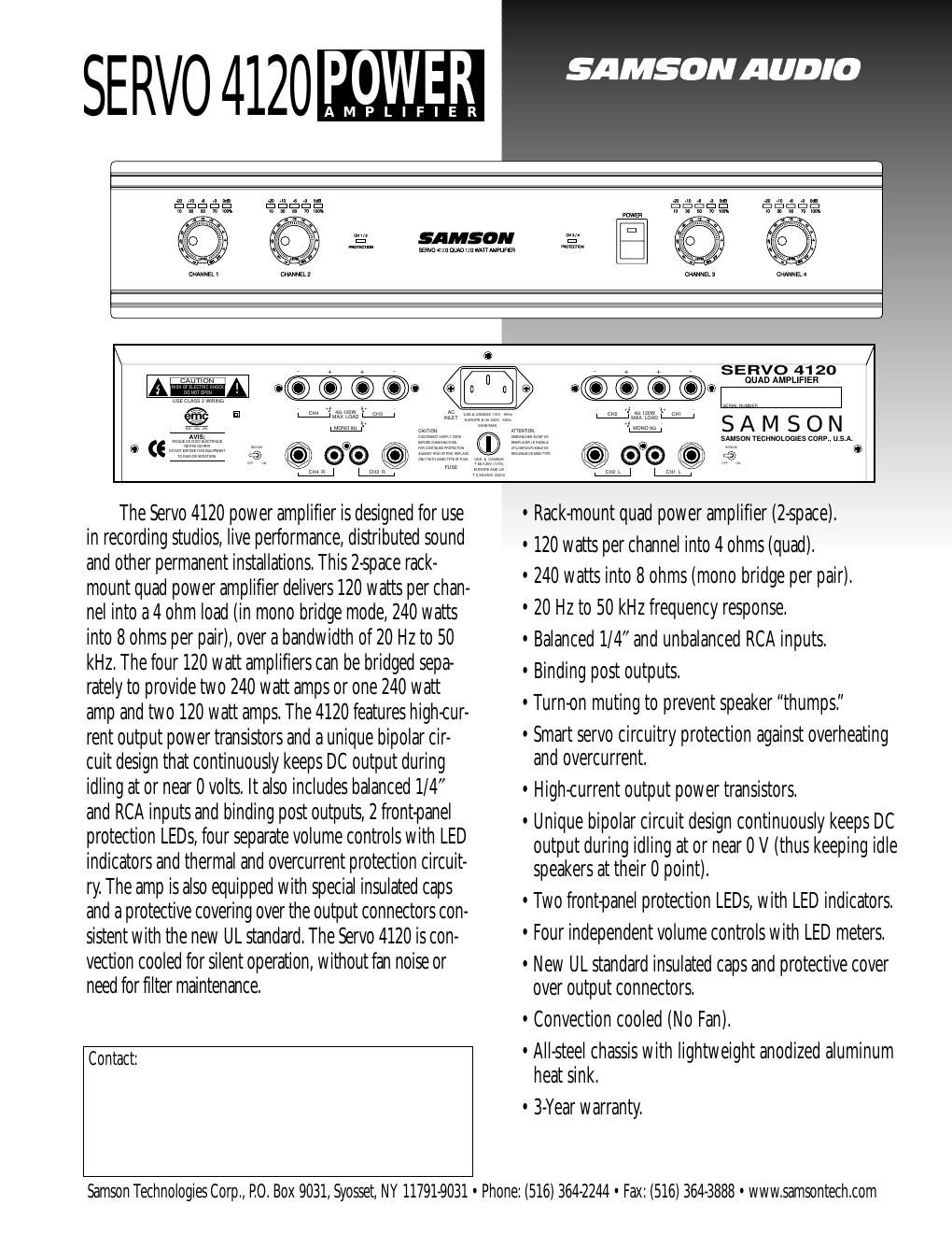 samson servo 4120 brochure