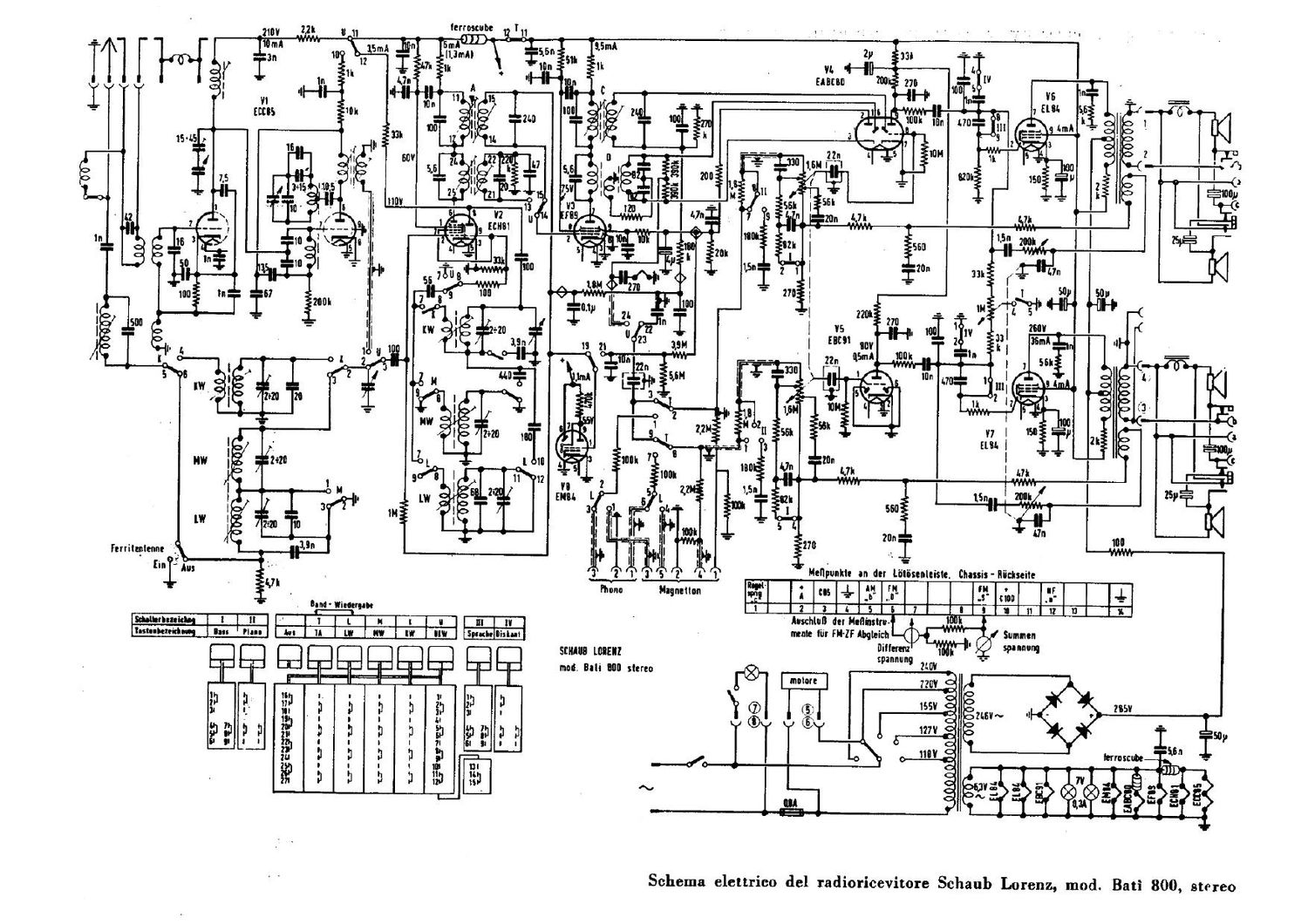 Schaub Lorenz Bati 800 Schematic