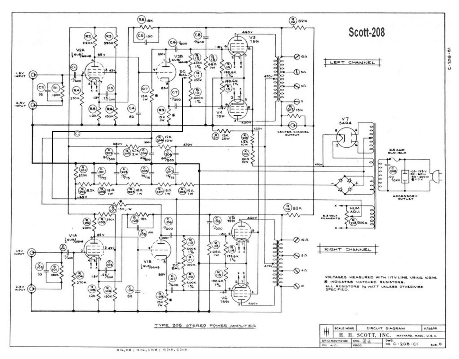 Scott 208 Schematic