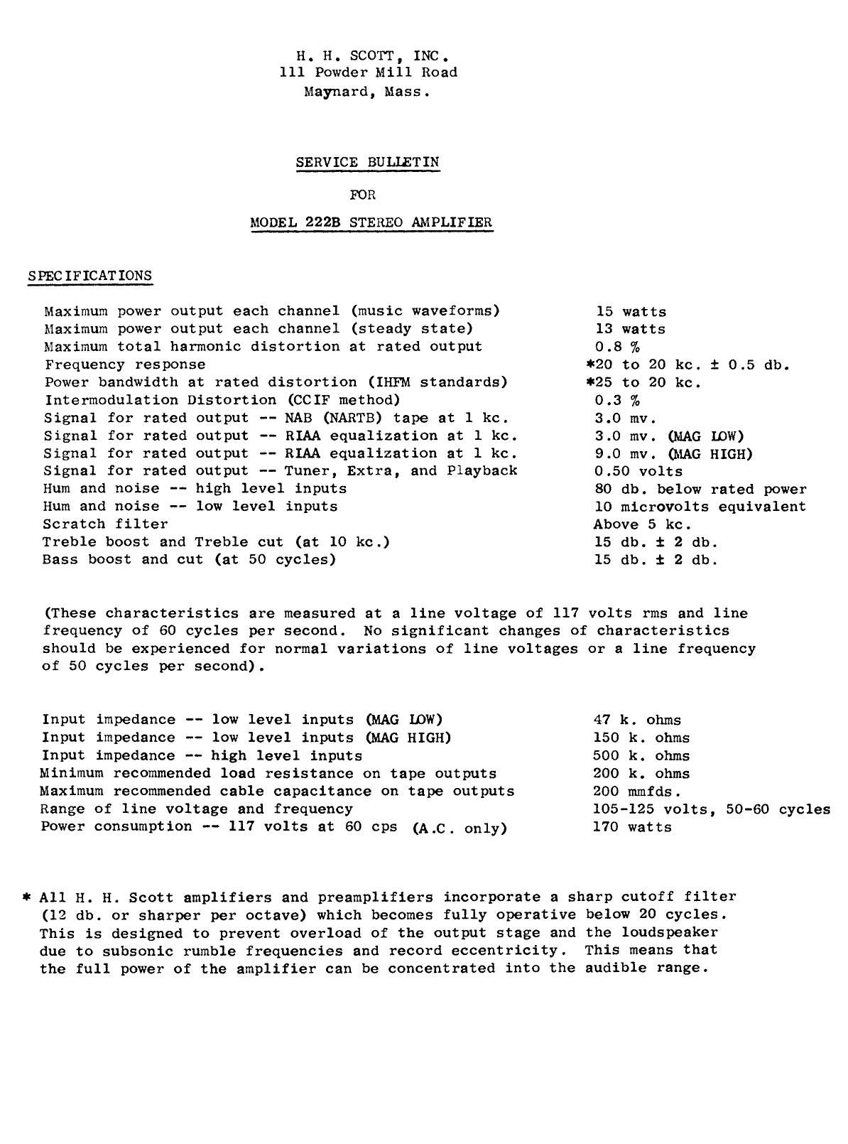 Scott 222B Service Bulletin