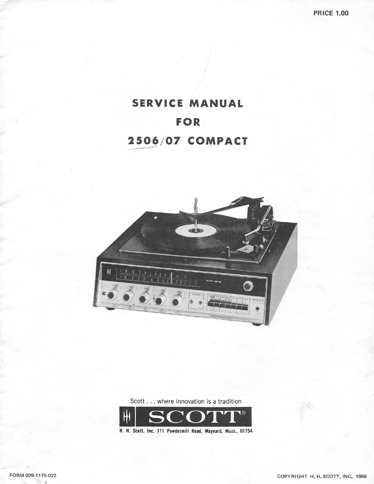 Scott 2506 2507 Service Manual