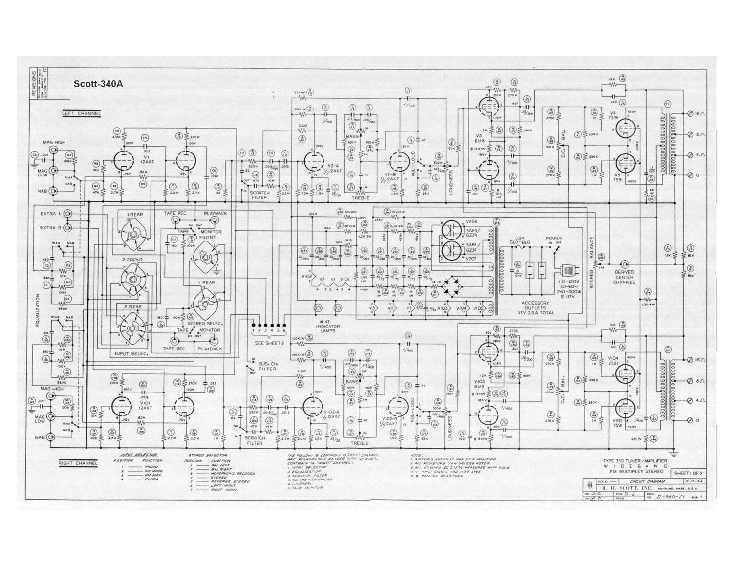 Scott 340A Schematic