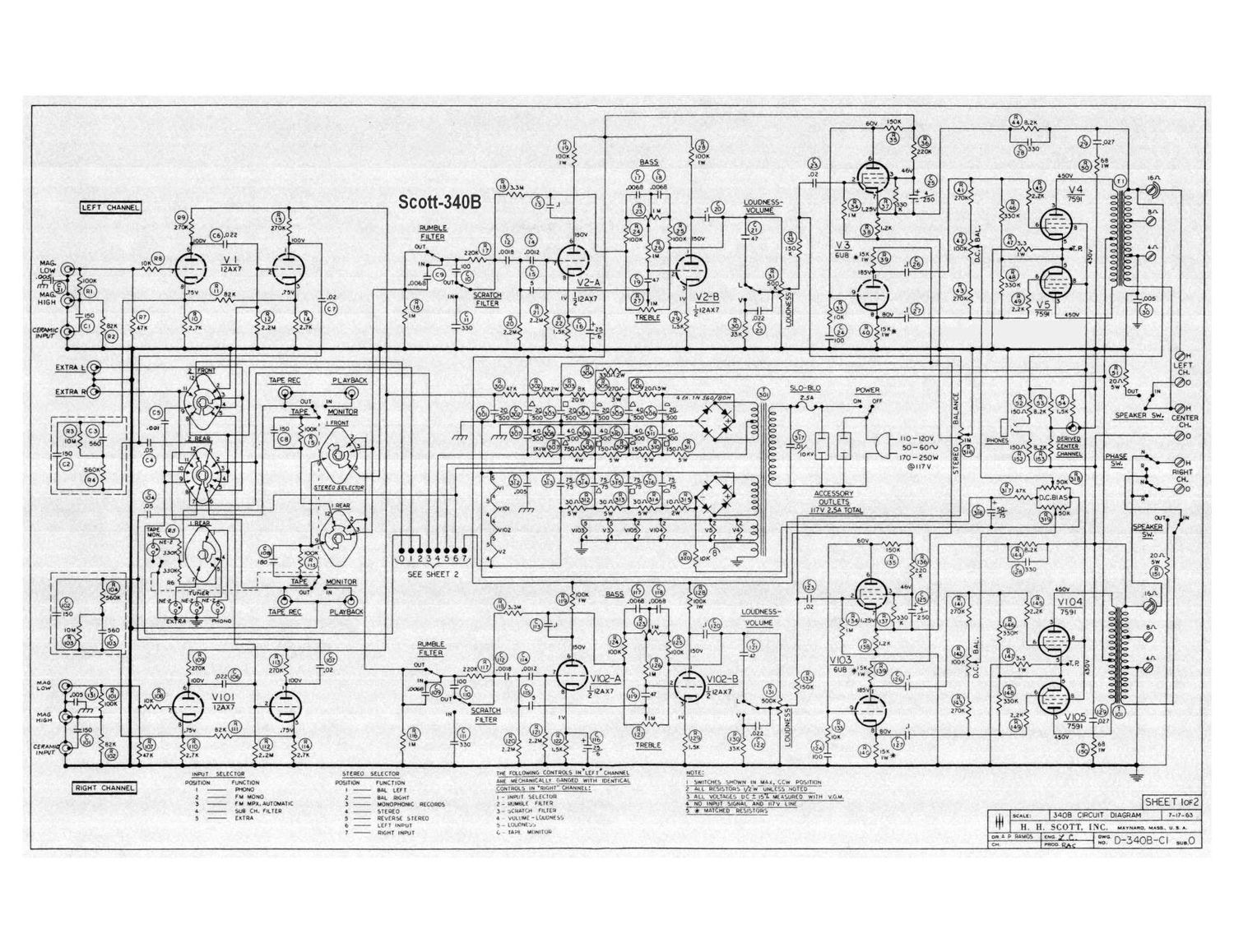 Scott 340B Early Schematic