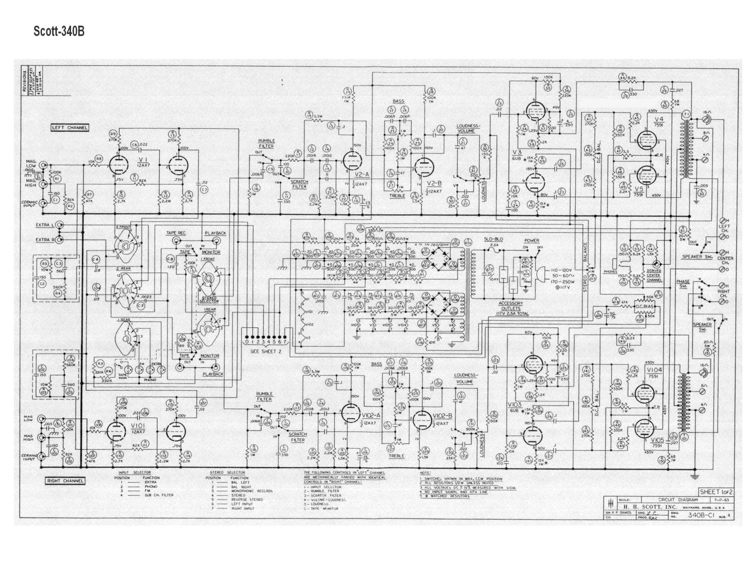 Scott 340B Late Schematic