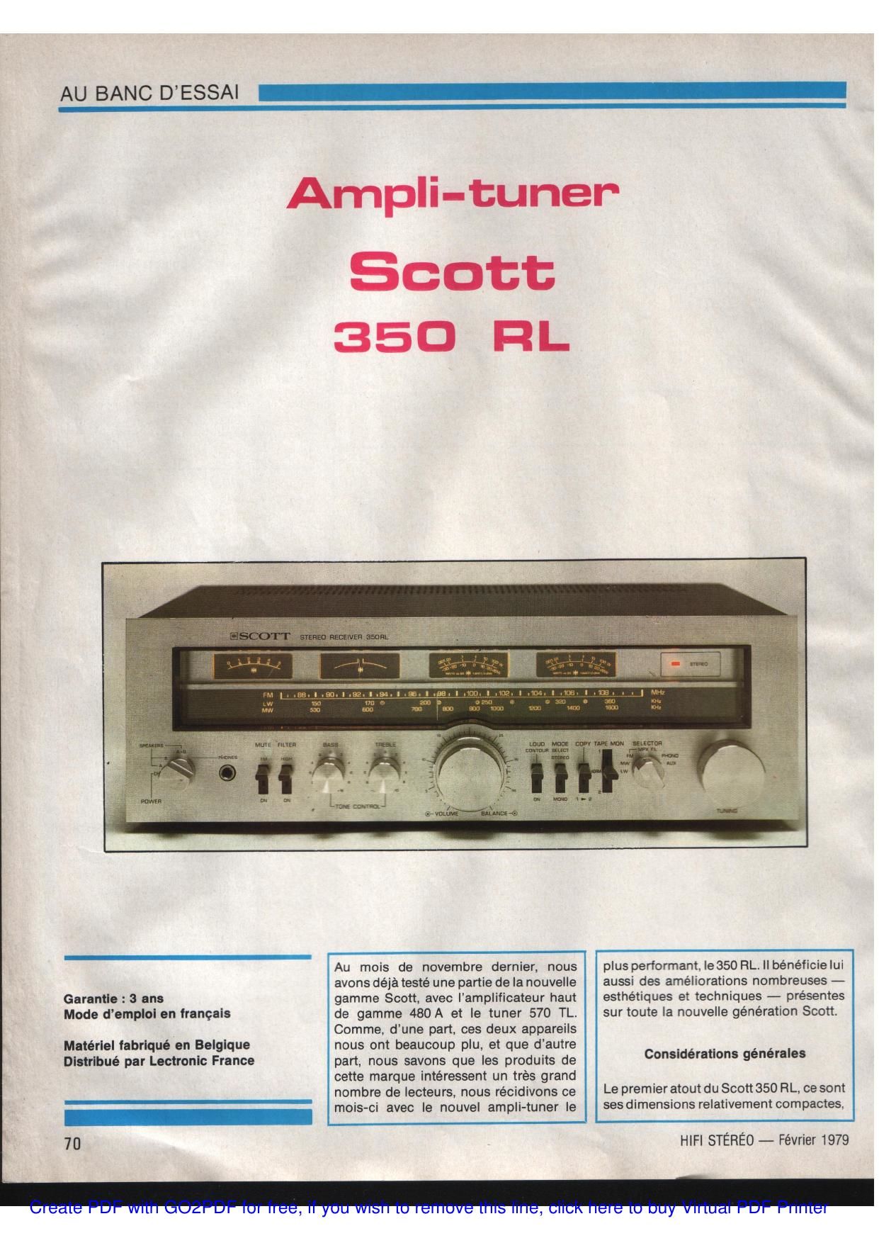 Scott 350 RL Test