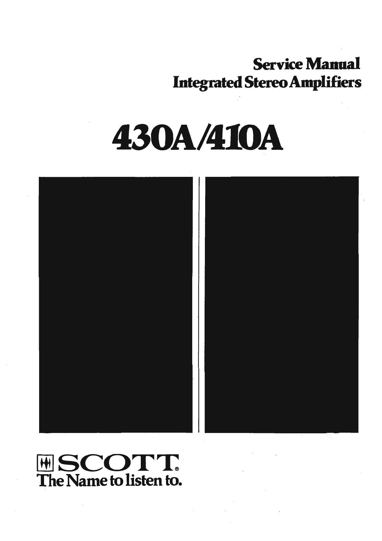 Scott 410A 430A Service Manual