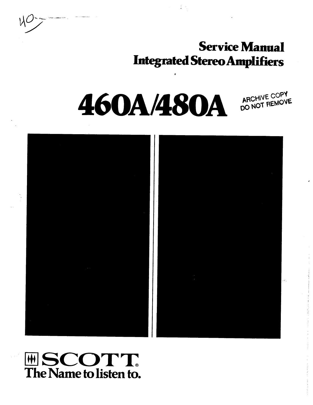 Scott 460A Service Manual