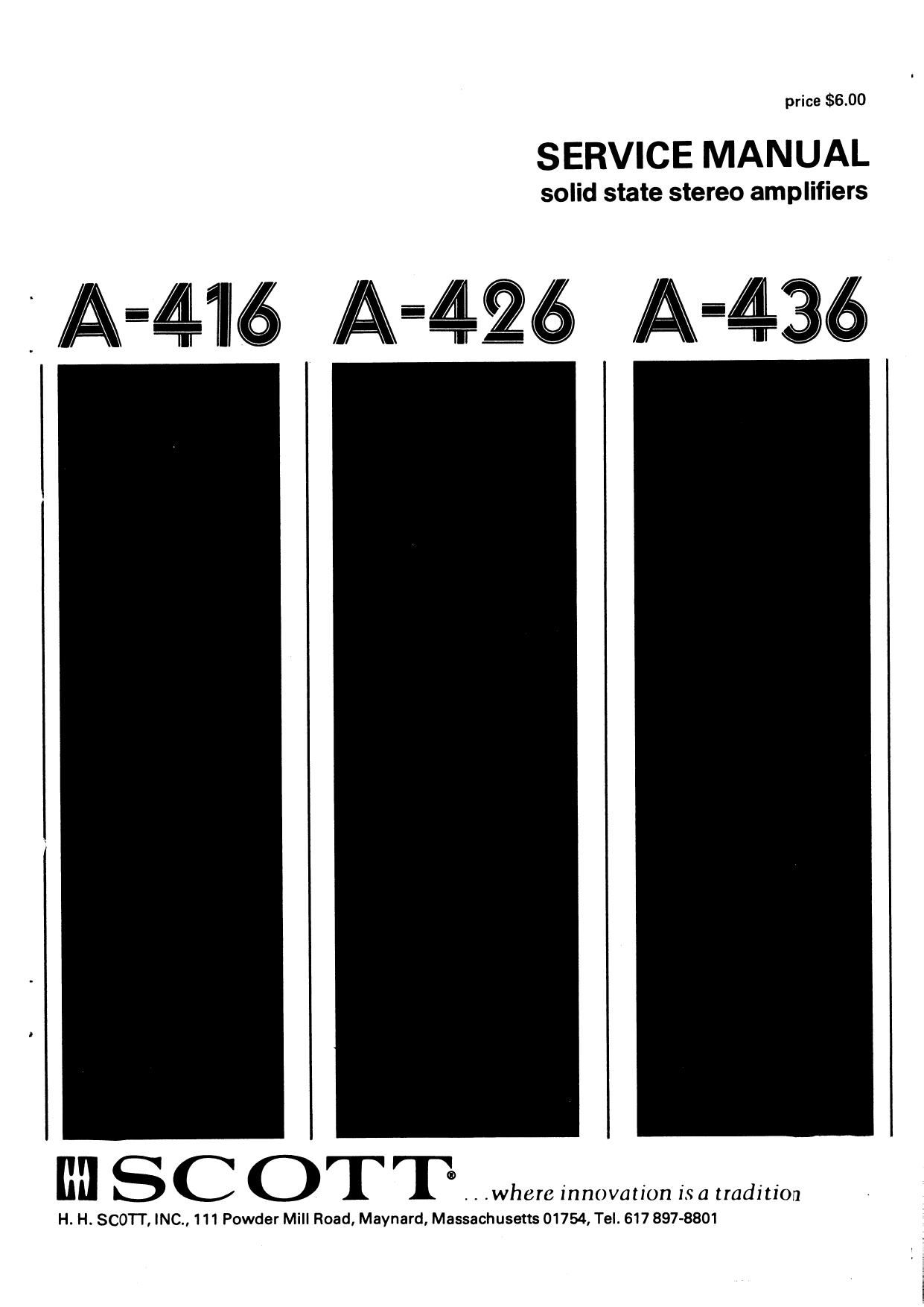 Scott A 416 A 426 A 436 Service Manual