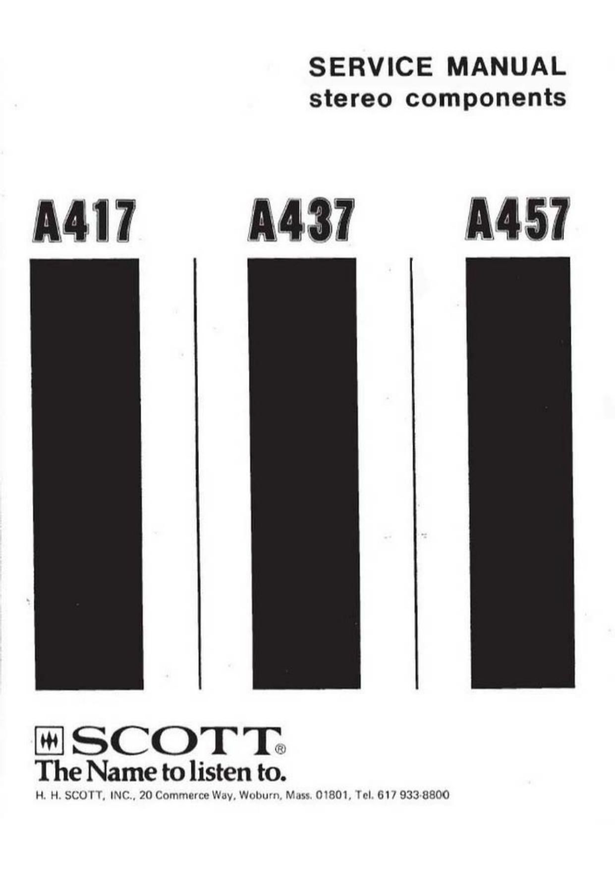 Scott A417 437 457 Service Manual