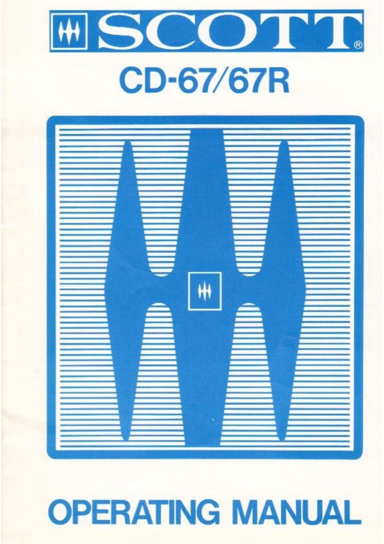 Scott CD 67 CD 67R Owners Manual