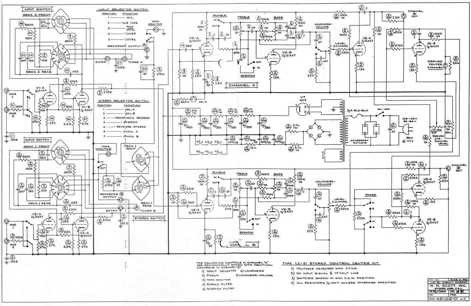 Scott LC 21 Schematic