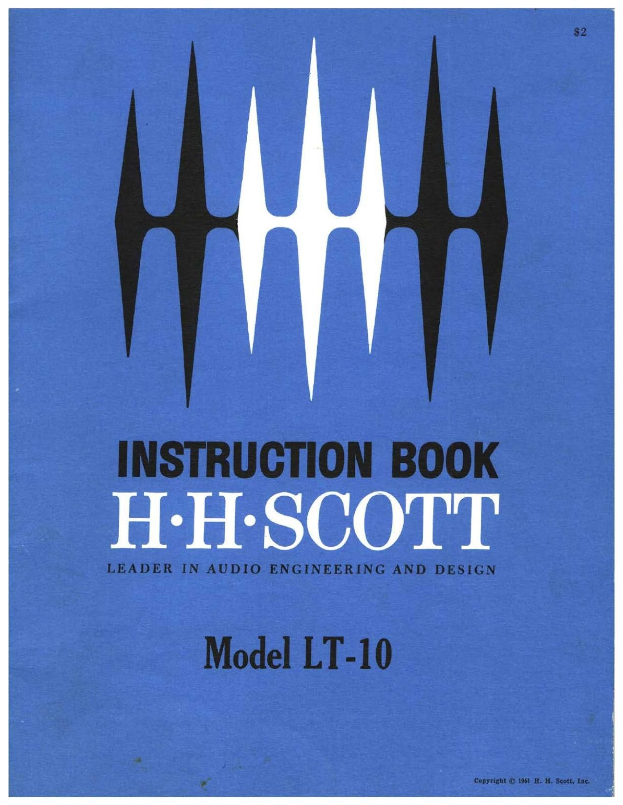 Scott LT 10 Assembly Manual