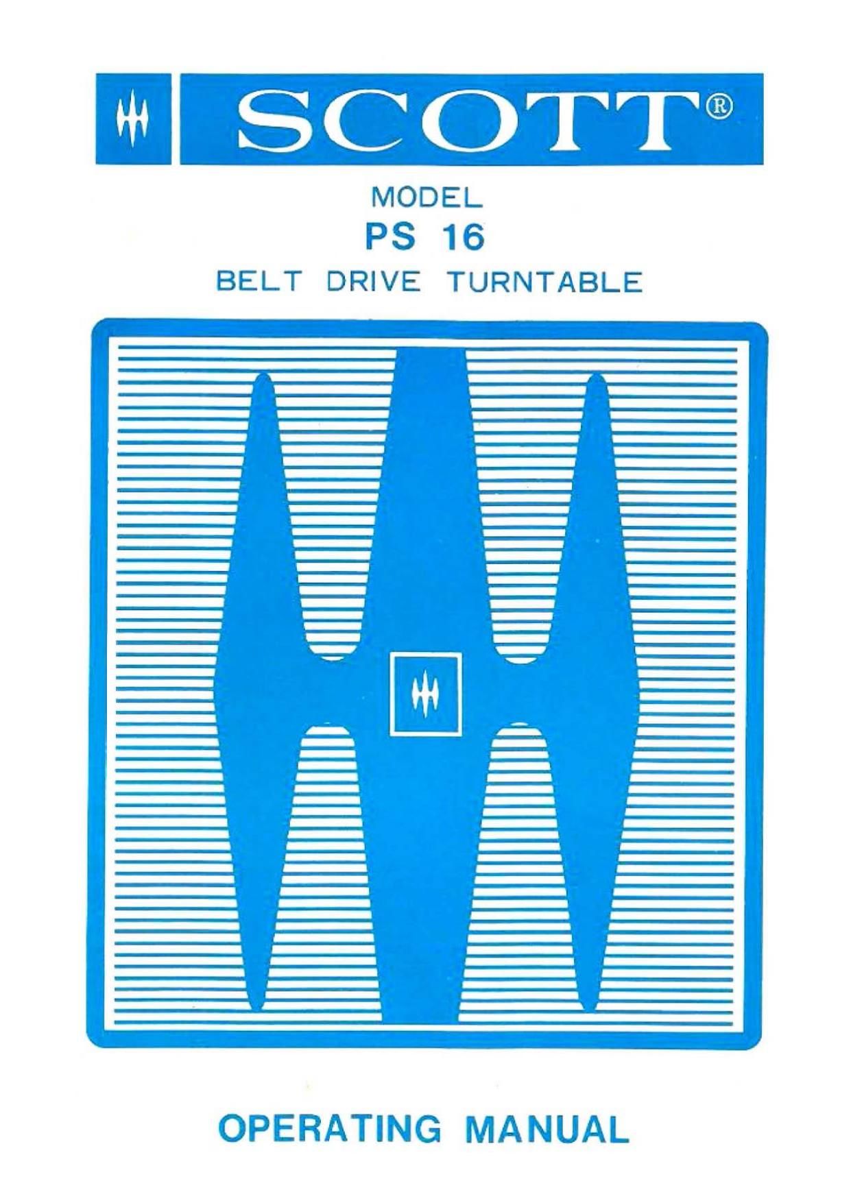 Scott PS 16 Owners Manual