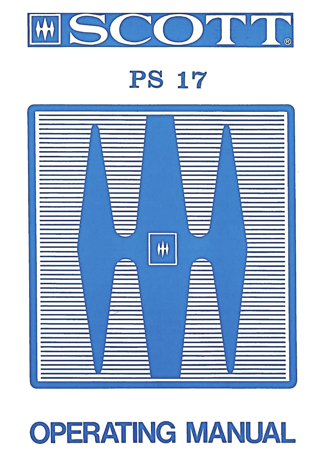 Scott PS 17 Owners Manual