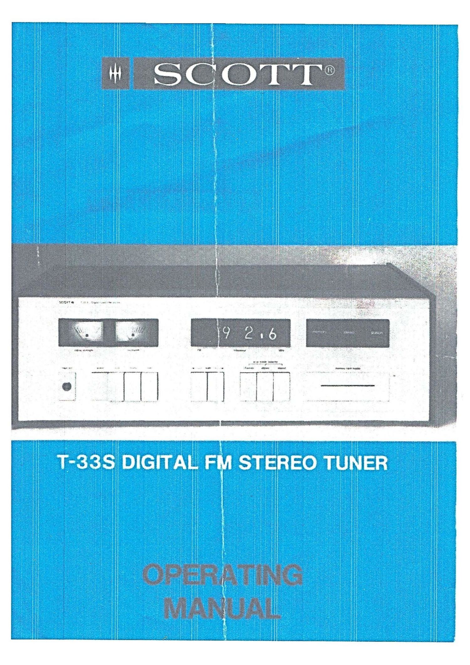 Scott T 33S Owners Manual