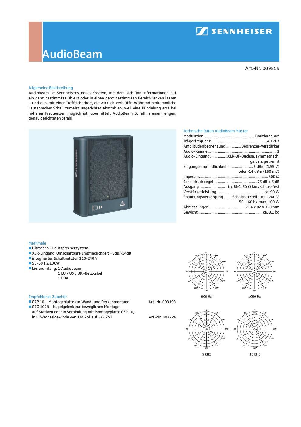 sennheiser audiobeam brochure