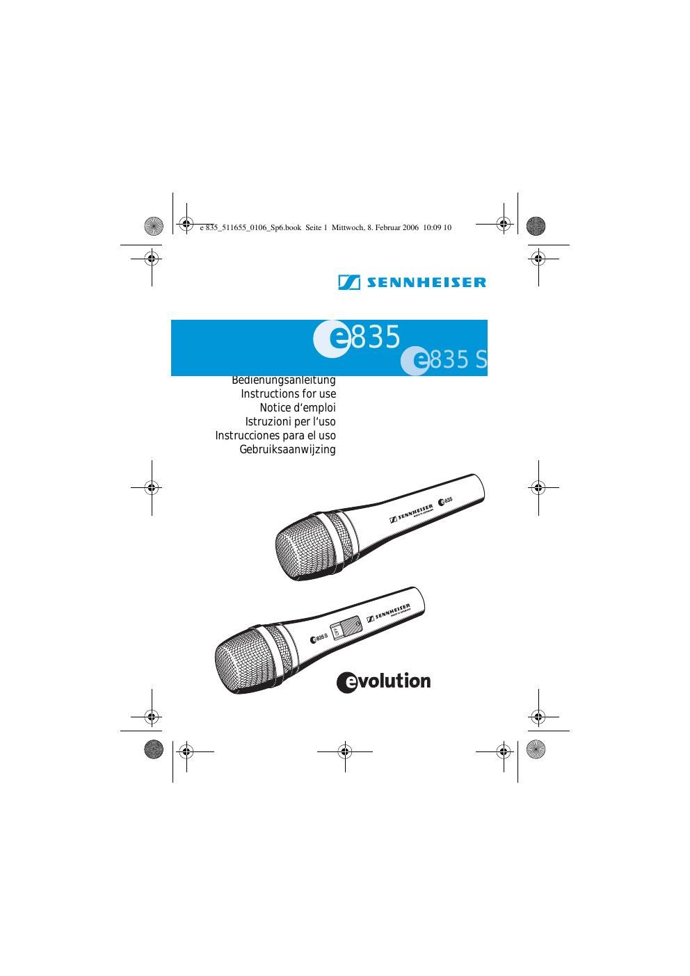 sennheiser e835 manual