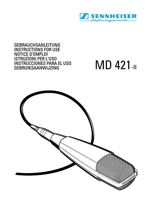 sennheiser md 421 ii manual