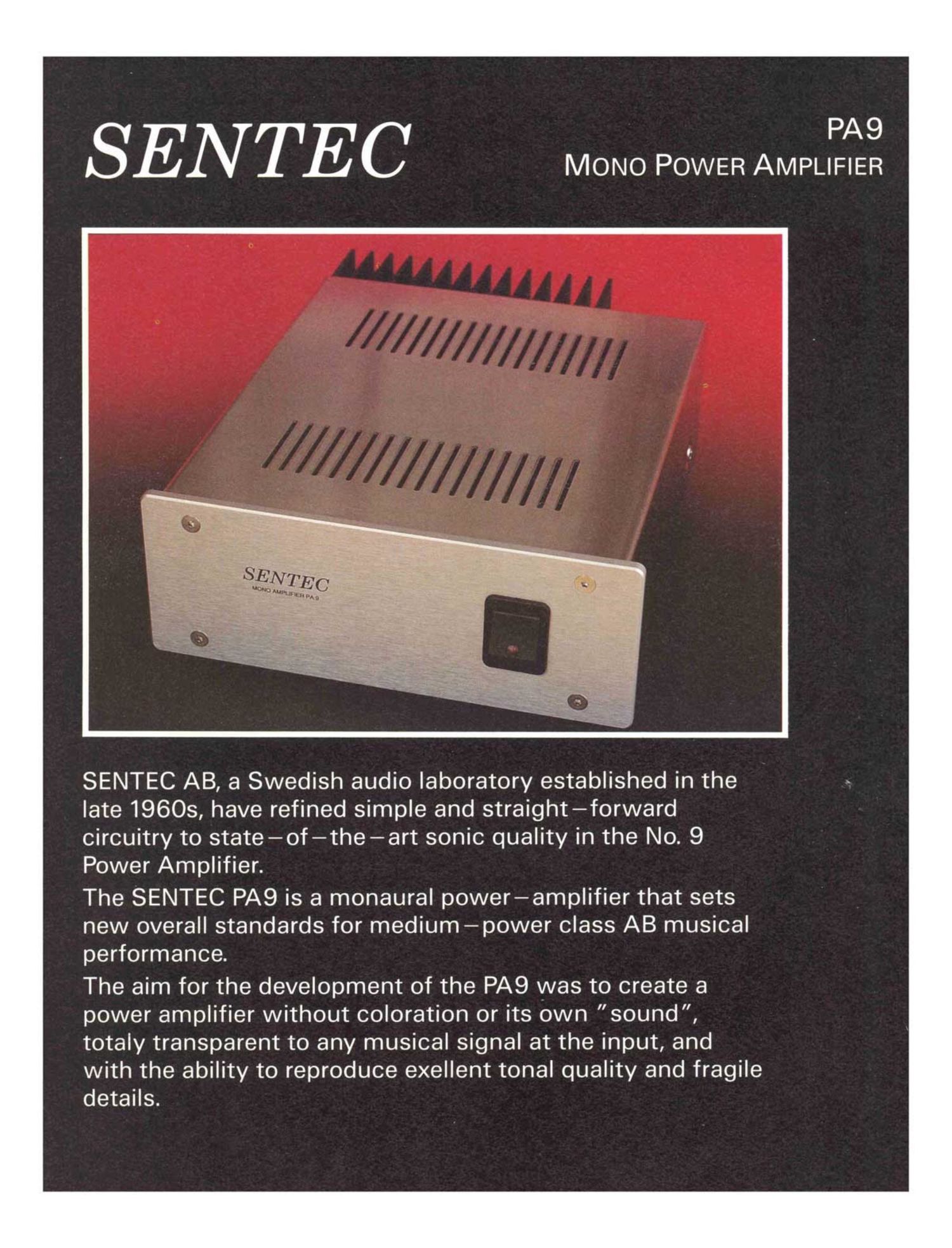 sentec pa 9 brochure