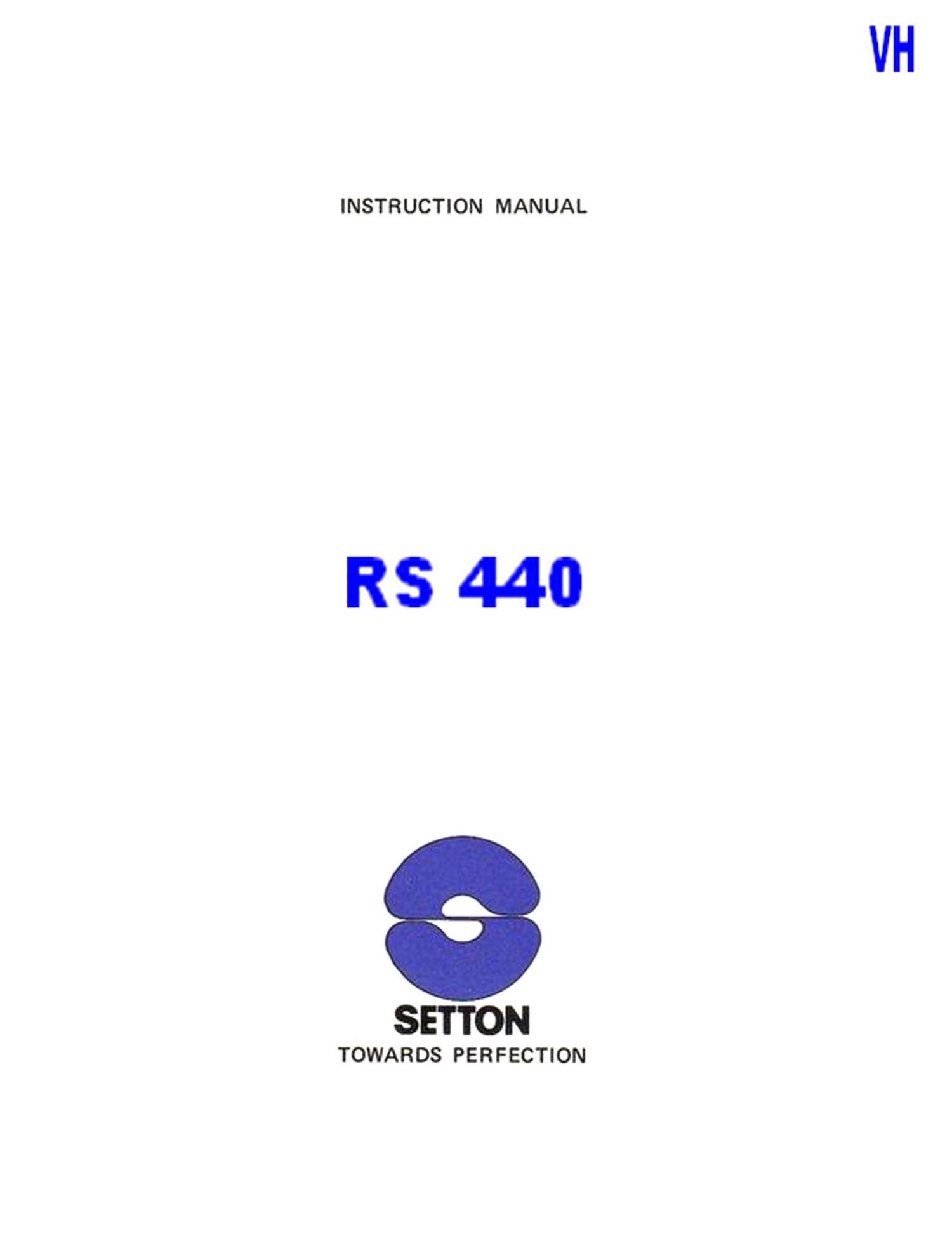 Setton RS 440 Service Manual