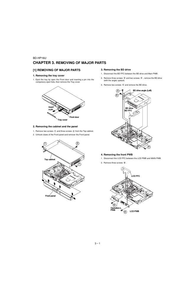 sharp bd hp 16 u service manual