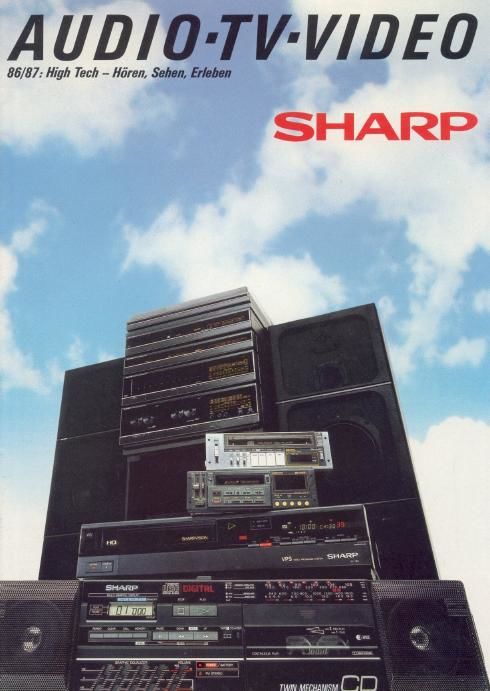 sharp catalogue 1986 audio tv video