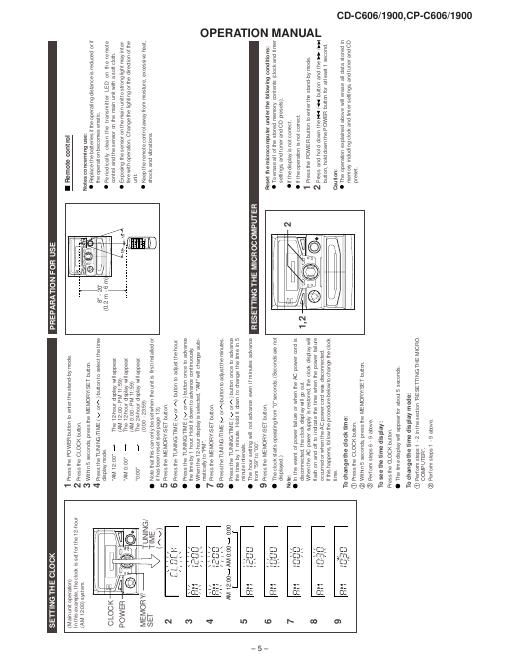 sharp cd c 606 service manual