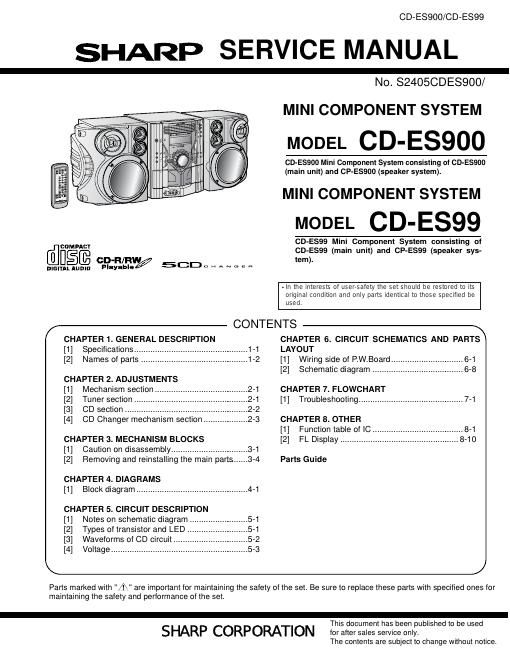 sharp cd es 900