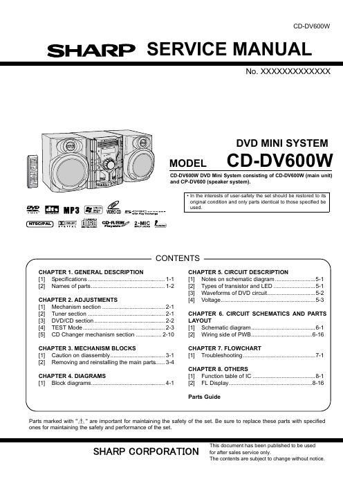 sharp cd k 477 w service manual