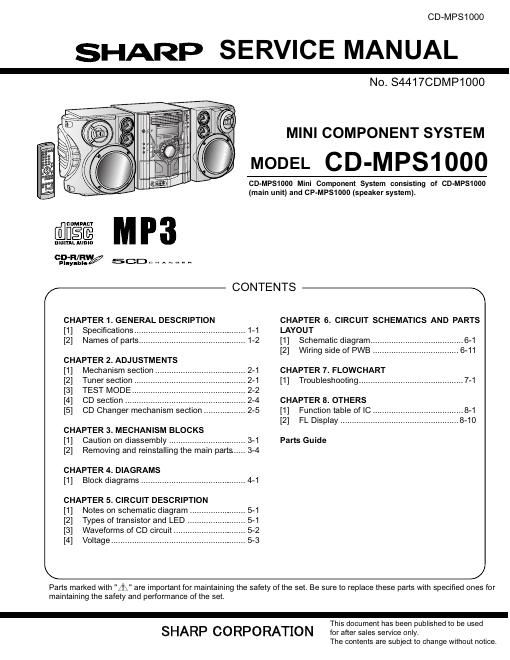 sharp cd mps 1000