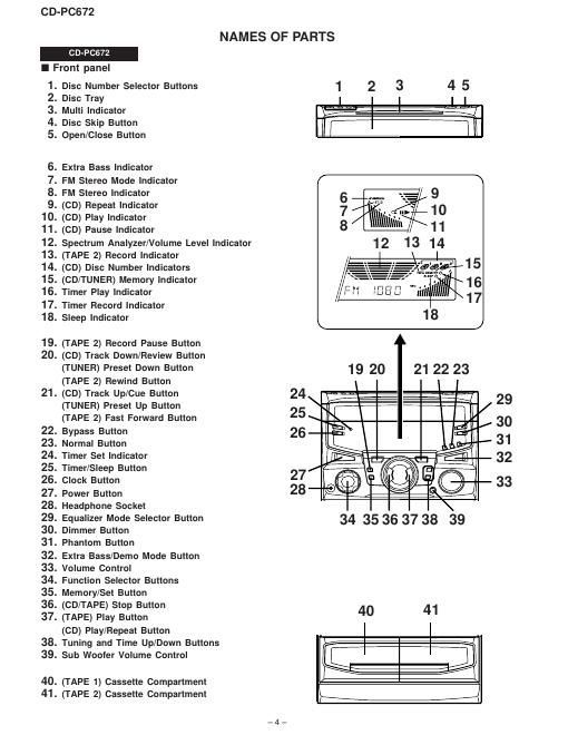 sharp cd pc 672 service manual