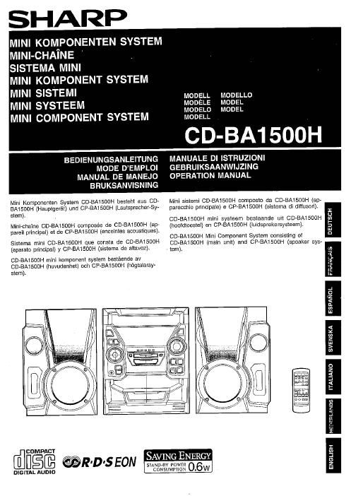 sharp cd xp 200h removing and reins