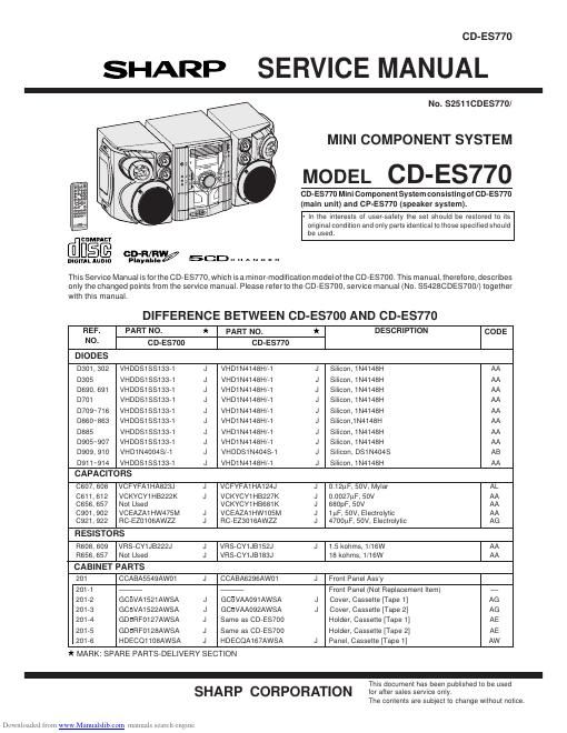 sharp cp sw 1000 hr service manual