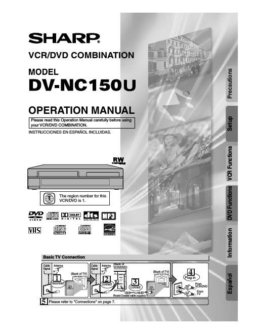 sharp dv nc150u en