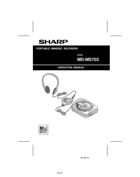 sharp md ms 702 owners manual