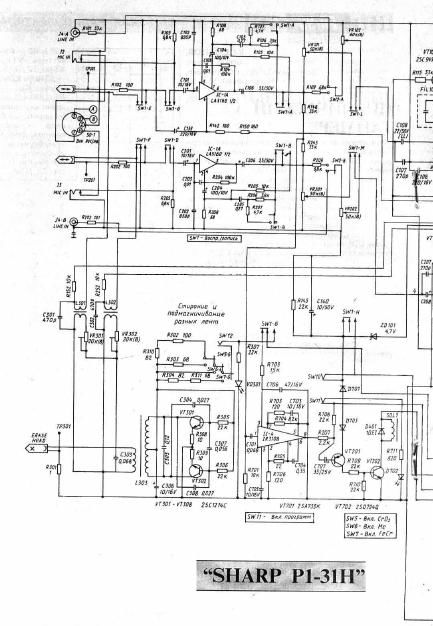 sharp p 131 h schematic